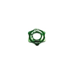 Center lock Adaptor green, XC, 6061AL