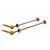 Road Grooving skewers with TI Axle, gold 