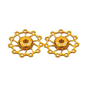 Jockey wheel ultra (pair), 10T gold, SS bearing
