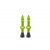 Aluminium tubeless valve set, 38mm, ygreen, incl. anod. valve caps