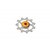 Jockey wheel, 13T silver, SS bearing