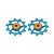 Jockey wheel, 10T blue, SS bearing (pair)