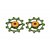 Jockey wheel, 10T green*, ceramic bearing (pair)