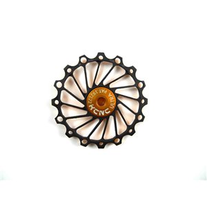 Jockey wheel narrow/wide, 16T black, SS bearing