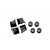 Chainring conversion kit, black, from triple to double chainring (M980)