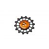 Asymmetrical jockey wheel, NW, LT, 12T, black, SS bearing, narrow wide, long teeth, for 11S/12S, Shimano & Sram compatible