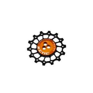 Asymmetrical jockey wheel, NW, LT, 12T, black, SS bearing, narrow wide, long teeth, for 11S/12S, Shimano & Sram compatible