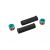 lock-on Handlebar grip, black with green alloy lock ring