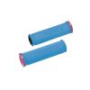 lock-on Handlebar grip, blue with pink-bling-edition alloy lock ring