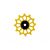 NOW8 ILARON NW 12T Best Pulley, Eaglegold-black, AL7075-T6