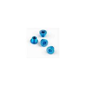 SCOPE bolts-S (4pcs) MTB, blue, M8x0.75x6.5 for narrow wide chainrings