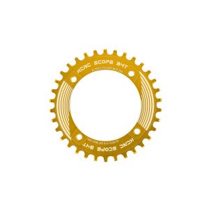 SCOPE chainring gold 38T, 104bcd narrow wide design 