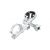 GOPro camera mount for headset cap, silver 