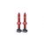 Aluminum tubeless valve Set, 50mm, Red, incl. anod. valve caps