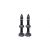 Aluminium tubeless valve set, black, with valve anodized valve cap 