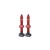 Aluminium tubeless valve set, red, with valve anodized valve cap 