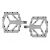 KCNC PEDIA 2, Slim MTB/BMX silver, Platform Pedal, SS/TiN Spindle