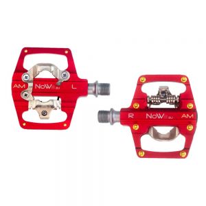 NOW8 Kombipedal LIGILO AM, red, 352 g/pr, CroMo Axle, 6 Pins, Beschriftungsfehler - B-Ware