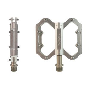NOW8 Flatpedal M43, silber, 295g/pr, CroMo Axle, 8 Pins