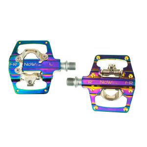 NOW8 Kombipedal LIGILO AM, oilslick, 352 g/pr, CroMo Axle, 6 Pins, Beschriftungsfehler - B-Ware