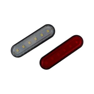 NOW8 Brila L20S Set, LED anteriore e posteriore, bianco e rosso, USB-C