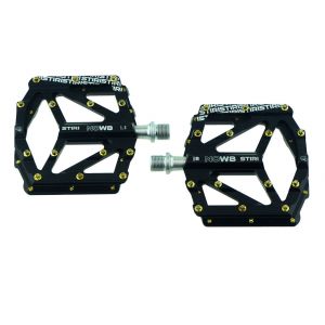 NOW8 Flatpedal STIRI CNC Flat black , 368 g/pr, Axle, 14 Pins
