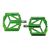 NOW8 Flatpedal STIRI CNC Flat green , ...g/pr, Axle, 14 Pins