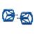 NOW8 Flatpedal STIRI CNC Flat blue , ...g/pr, Axle, 14 Pins