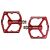 NOW8 Flat pedal M46.2, red, CroMo axle