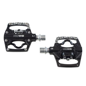 NOW8 Kombipedal LIGILO AM, black, ...g/pr, CroMo Axle, 6 Pins, 