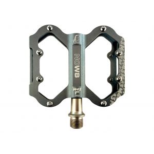 NOW8 Flatpedal M43, silber, 295g/pr, CroMo Axle, 8 Pins