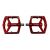 NOW8 Pedale piatto M146, rosso, CroMo-Achse
