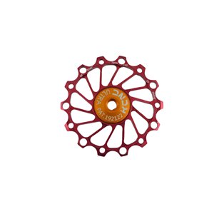 Jockey wheel narrow/wide, 14T red, SS bearing,