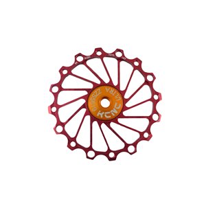 Jockey wheel narrow/wide, 16T red, Ceramic bearing