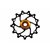 Jockey wheel, NW, LT, 14T, black, SS bearing, narrow wide, long teeth.