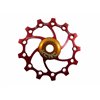 Jockey wheel, NW, LT, 16T, red, SS bearing, narrow wide, long teeth.