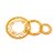 K3 chainring MTB triple, gold, 44T, 104BCD-4arm 