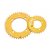 Blade chainring MTB double, gold, 45T, 104BCD-4arm 