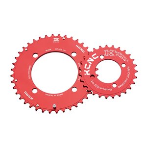 Blade chainring MTB double, rot, 40T, 104BCD-4arm 