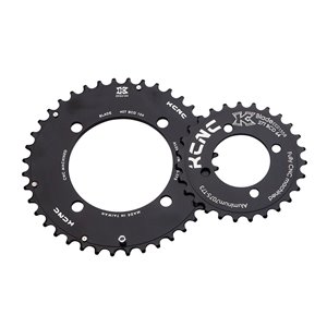 Blade chainring MTB double, black, 38T, 104BCD-4arm 