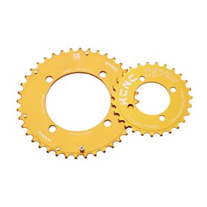 Blade chainring MTB double, gold, 38T, 104BCD-4arm 